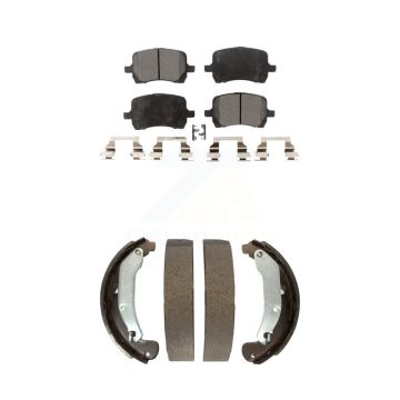 Front Rear Semi-Metallic Brake Pads And Drum Shoe Kit For Chevrolet Pontiac G5 Cobalt HHR KFN-100018