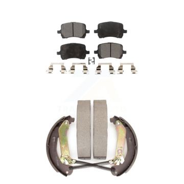 Front Rear Semi-Metallic Brake Pads And Drum Shoe Kit For Chevrolet Malibu Pontiac G6 HHR KFN-100020