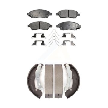 Front Rear Semi-Metallic Brake Pads And Drum Shoes Kit For Nissan Micra Versa Note KFN-100043