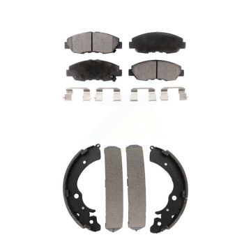 Front Rear Semi-Metallic Brake Pads And Drum Shoes Kit For Honda Accord KFN-100066
