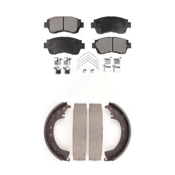 Front Rear Semi-Metallic Brake Pads And Drum Shoes Kit For Toyota Camry KFN-100071