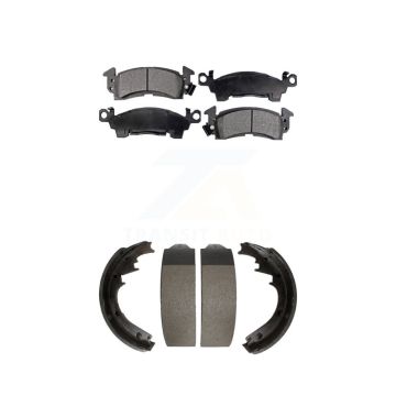 Front Rear Semi-Metallic Brake Pads & Drum Shoe Kit For Chevrolet GMC C10 C1500 G20 G2500 KFN-100086
