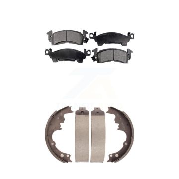 Front Rear Semi-Metallic Brake Pads And Drum Shoes Kit For Chevrolet Astro GMC Safari KFN-100087