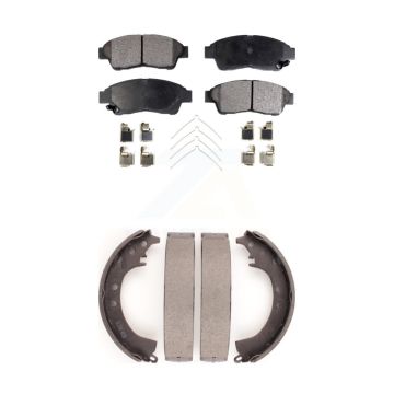 Front Rear Semi-Metallic Brake Pads And Drum Shoes Kit For Toyota Camry RAV4 KFN-100093