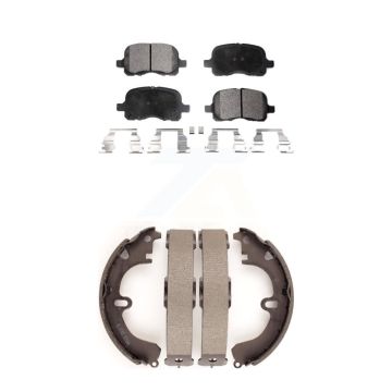 Front Rear Semi-Metallic Brake Pads And Drum Shoes Kit For Toyota Corolla KFN-100128