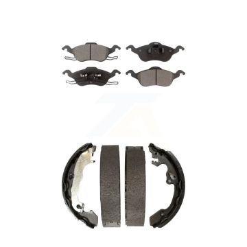 Front Rear Semi-Metallic Brake Pads And Drum Shoes Kit For Ford Focus KFN-100140