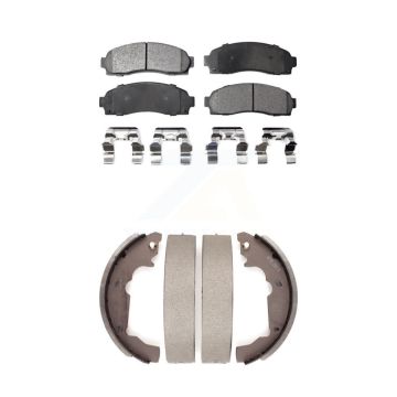 Front Rear Semi-Metallic Brake Pads And Drum Shoes Kit For Saturn Vue Chevrolet Equinox KFN-100152