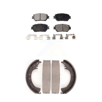 Front Rear Semi-Metallic Brake Pads And Drum Shoes Kit For Toyota Camry KFN-100183
