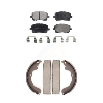 Front Rear Semi-Metallic Brake Pads And Drum Shoes Kit For Toyota Matrix Pontiac Vibe KFN-100188