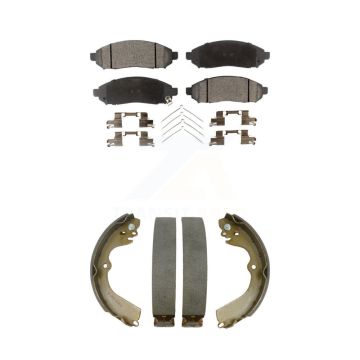 Front Rear Semi-Metallic Brake Pads Drum Shoe Kit For Nissan NV200 Chevrolet City Express KFN-100209