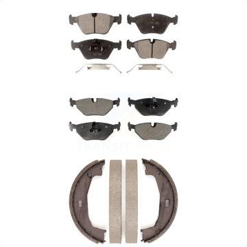 Front Rear Semi-Metallic Brake Pads And Parking Shoes Kit For BMW Z4 KFN-100497
