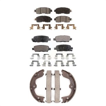 Front Rear Semi-Metallic Brake Pads And Parking Shoes Kit For Nissan Altima KFN-100506