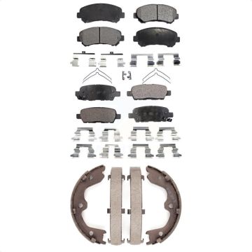 Front Rear Semi-Metallic Brake Pads And Parking Shoes Kit For Nissan Maxima KFN-100507