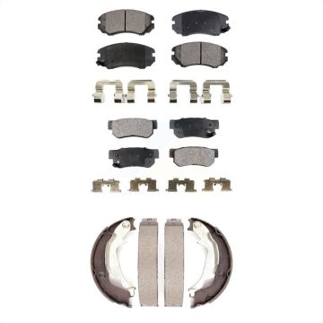 Front Rear Semi-Metallic Brake Pads And Parking Shoes Kit For Hyundai Sonata Kia Optima KFN-100527