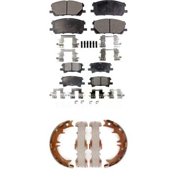 Front Rear Semi-Metallic Brake Pads Parking Shoes Kit For Lexus RX350 RX330 Toyota RX400h KFN-100552