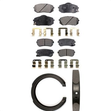 Front Rear Semi-Metallic Brake Pads And Parking Shoes Kit For Hyundai Tucson Kia Sportage KFN-100557