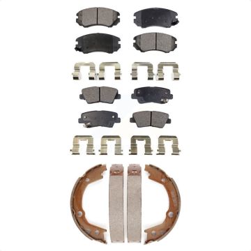 Front Rear Semi-Metallic Brake Pads And Parking Shoes Kit For Hyundai Elantra Sonata KFN-100593