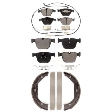 Front Rear Semi-Metallic Brake Pads And Parking Shoes Kit For BMW M3 1 Series M KFN-100672