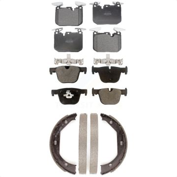 Front Rear Semi-Metallic Brake Pads Parking Shoes Kit For BMW 435i xDrive 440i Gran Coupe KFN-100677