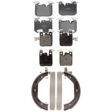 Front Rear Semi-Metallic Brake Pads Parking Shoes Kit For BMW 435i xDrive M4 440i Gran M2 KFN-100678