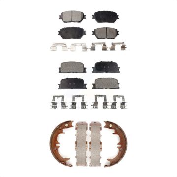 Front Rear Semi-Metallic Brake Pads And Parking Shoes Kit For Toyota Camry KFN-100688