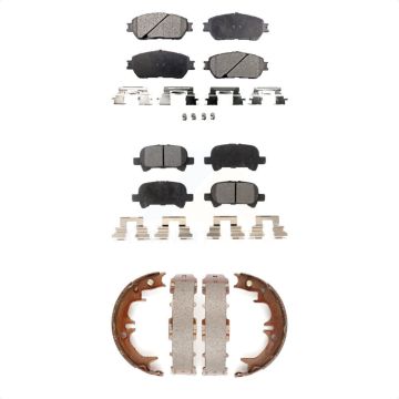 Front Rear Semi-Metallic Brake Pads And Parking Shoes Kit For Toyota Camry Solara Avalon KFN-100694