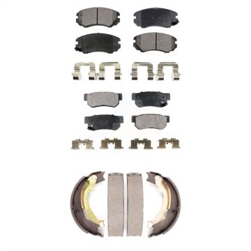 Front Rear Semi-Metallic Brake Pads And Parking Shoes Kit For Hyundai Tucson Kia Sportage KFN-100719