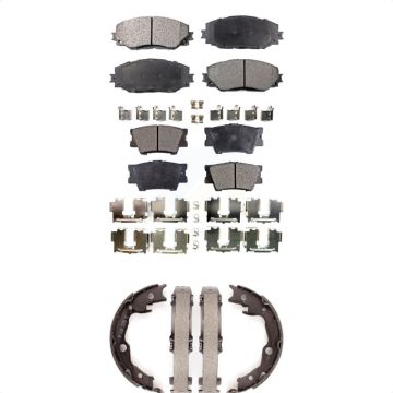 Front Rear Semi-Metallic Brake Pads And Parking Shoes Kit For Toyota RAV4 Lexus HS250h KFN-100754