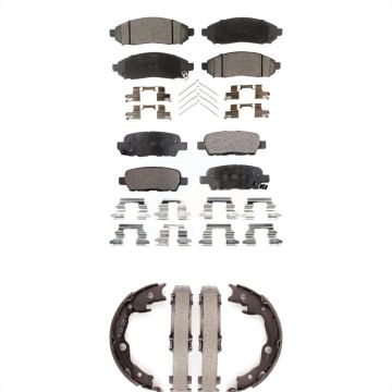 Front Rear Semi-Metallic Brake Pads And Parking Shoes Kit For Nissan LEAF KFN-100757