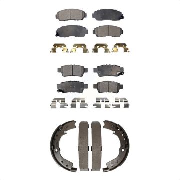 Front Rear Semi-Metallic Brake Pads And Parking Shoes Kit For 2005-2010 Honda Odyssey KFN-100767