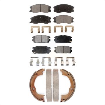 Front Rear Semi-Metallic Brake Pads Parking Shoe Kit For Chevrolet Equinox Pontiac Saturn KFN-100771