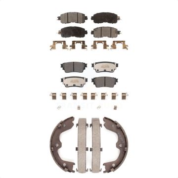 Front Rear Semi-Metallic Brake Pads And Parking Shoes Kit For Nissan Altima KFN-100817