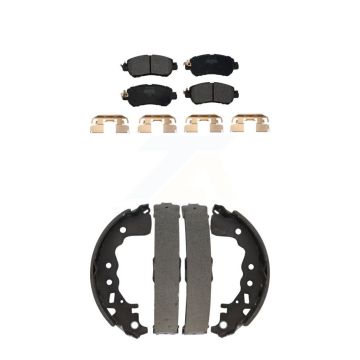 Front Rear Semi-Metallic Brake Pads And Drum Shoes Kit For Nissan Kicks Versa KFN-100820