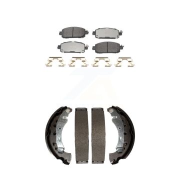 Front Rear Semi-Metallic Brake Pads And Drum Shoes Kit For 2020-2023 Nissan Sentra KFN-100862