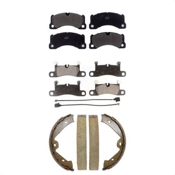 Front Rear Semi-Metallic Brake Pads And Parking Shoes Kit For Volkswagen Touareg Porsche KFN-100871
