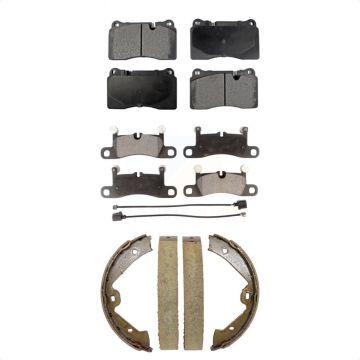 Front Rear Semi-Metallic Brake Pads And Parking Shoes Kit For Volkswagen Touareg KFN-100872