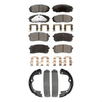Front Rear Semi-Metallic Brake Pads And Parking Shoes Kit For Kia Sedona KFN-100909