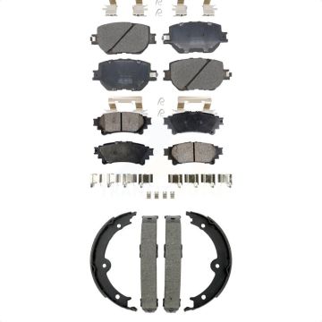 Front Rear Semi-Metallic Brake Pads And Parking Shoes Kit For Lexus IS250 KFN-100913