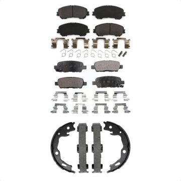 Front Rear Semi-Metallic Brake Pads And Parking Shoes Kit For Nissan Rogue Sport Qashqai KFN-100919