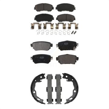 Front Rear Semi-Metallic Brake Pads And Parking Shoes Kit For Nissan Rogue Sport Qashqai KFN-100921