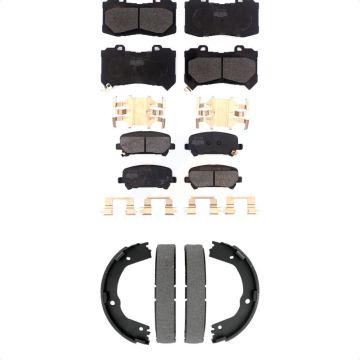 Front Rear Semi-Metallic Brake Pads & Parking Shoes Kit For Chevrolet Colorado GMC Canyon KFN-100922