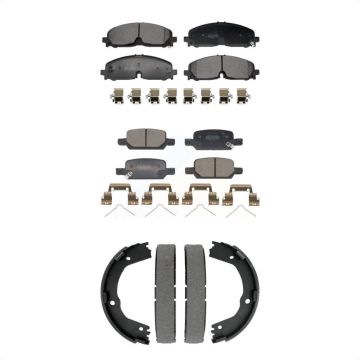 Front Rear Semi-Metallic Brake Pads & Parking Shoes Kit For Chevrolet Colorado GMC Canyon KFN-100923