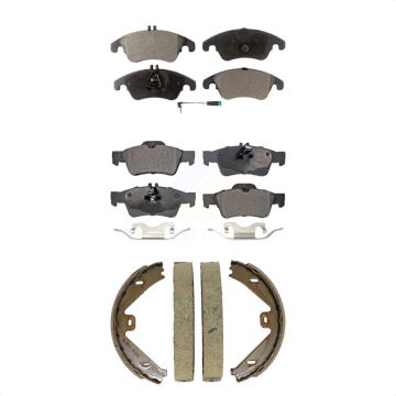 Front Rear Semi-Metallic Brake Pads And Parking Shoe Kit For Mercedes-Benz E350 E400 E250 KFN-100926