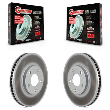 Front Coated Brake Rotors Pair For Chevrolet Impala Buick LeSabre Cadillac DeVille Pontiac KG-100014
