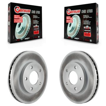Front Coated Disc Brake Rotors Pair For Buick Rendezvous Pontiac Aztek KG-100020