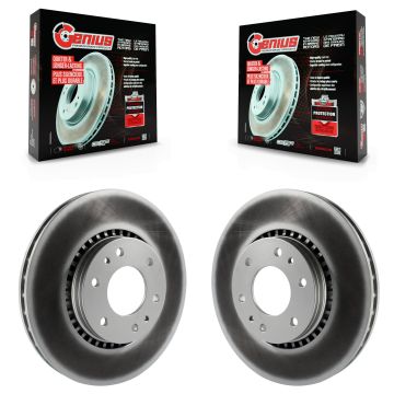 Front Coated Brake Rotor Pair For Chevrolet GMC Trailblazer Envoy XL EXT SSR Buick Rainier KG-100023