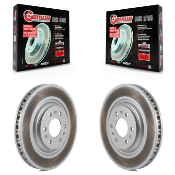 Front Coated Disc Brake Rotors Pair For 2004-2009 Cadillac SRX KG-100034