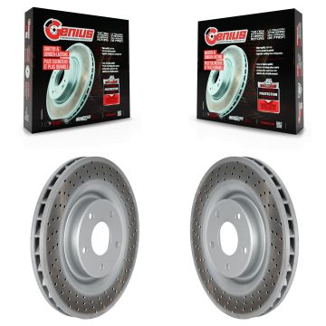 Front Coated Disc Brake Rotors Pair For Chevrolet Corvette Cadillac XLR KG-100037