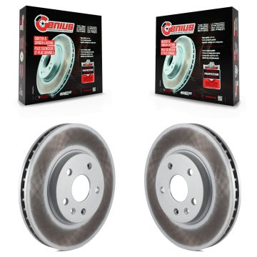 Front Coated Disc Brake Rotors Pair For Cadillac CTS KG-100049
