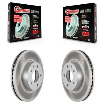 Front Coated Disc Brake Rotors Pair For Cadillac ATS CT4 KG-100060